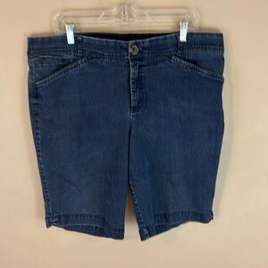 C J Banks Signature Comfort Blue Jean Shorts Size 18W